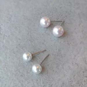 Blomdahl Perle Øreringe - Hvid