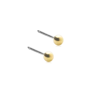 Blomdahl Kugle Øreringe - Golden Titanium