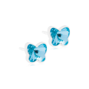 Blomdahl Sommerfugle Øreringe - Aquamarine