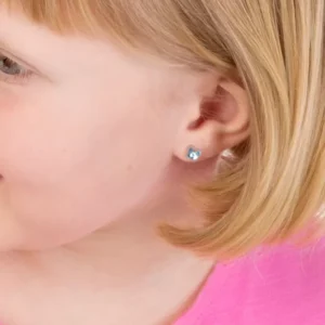 Alternative view of Blomdahl Sommerfugle Øreringe - Aquamarine