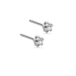 Blomdahl Tiffany Perle Øreringe - Silver Titanium